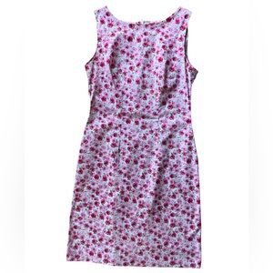 Vintage CDC Sheath Dress Size 4 Pink Floral
